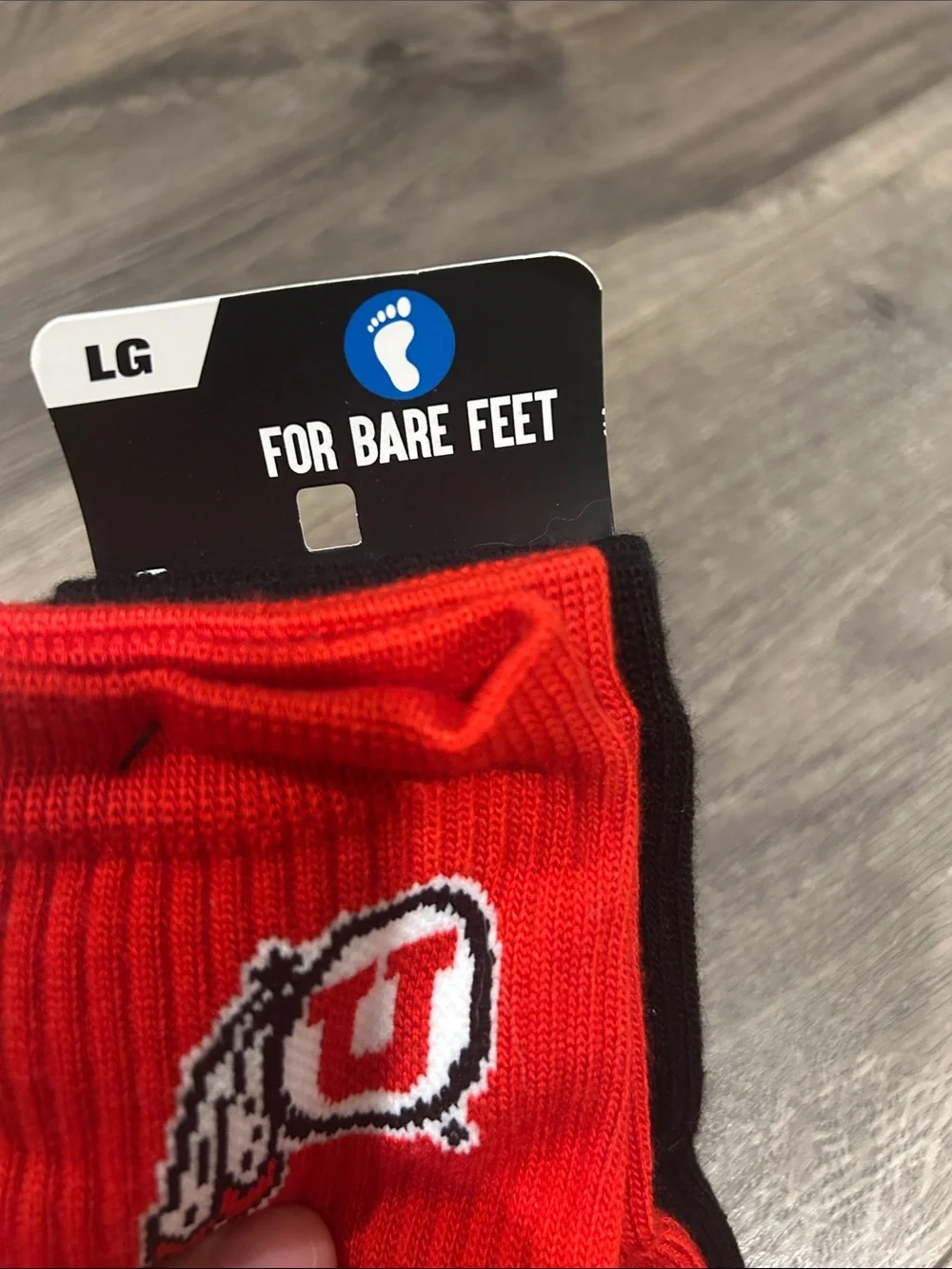 🏀 NCAA University of Utah Utes Crew Socks (Size Large) - 2 pack